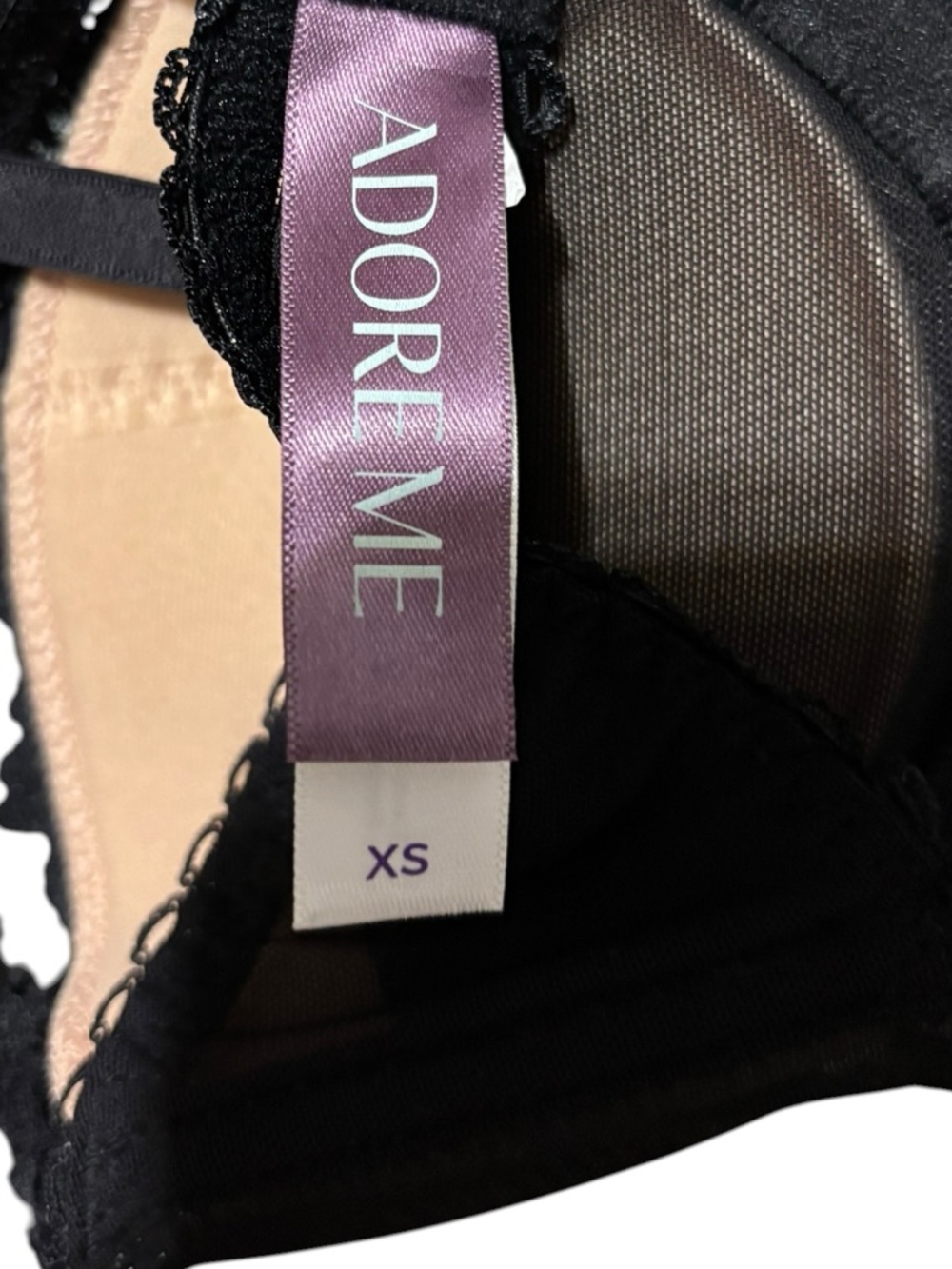 Adore Me Black Lace Strappy Push-Up Bra - Picture 4 of 4